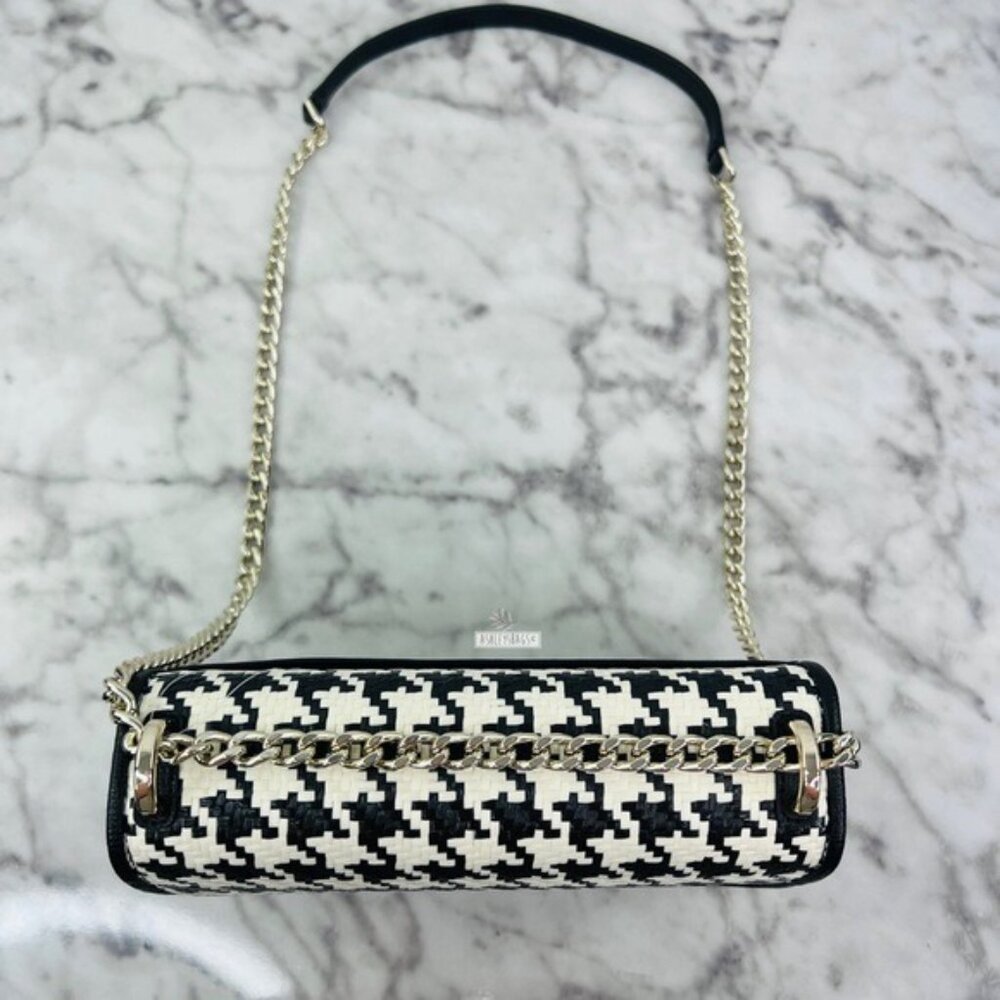 Kate Spade Woven Remi Flap Chain Crossbody Shoulder Bag In Houndstooth - Picture 3 of 12